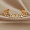 Adjustable Opening Bracelet Love Heart White Shell