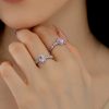 Oval Big Diamond Design French Elegant Elegant Round Ring