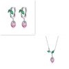 Bud Flower Necklace Earrings Jewelry Set