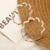 European And American Cross-border New Twining Pearl Big Circle Earrings