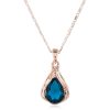 Alloy Water Drop Necklace Earring Jewelry Set