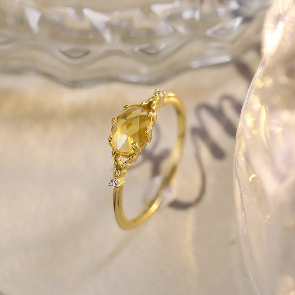 Story Citrine Ring Refreshing Stylish Sterling Silver