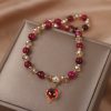 Ins Natural Rose Tigereye Crystal Bracelet