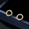 New Simple Circle Ear Studs Super Shiny Elegant