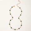 Green Zircon Retro Diamonds Short Clavicle Chain