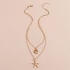 Simple Shell Double-layer Necklace For Women