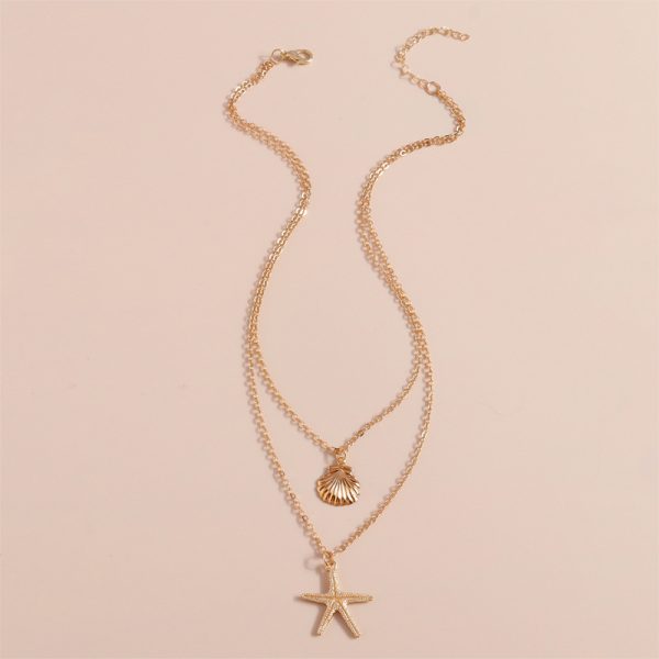 Simple Shell Double-layer Necklace For Women