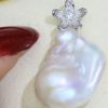 Sterling Silver Pearl Empty Holder Pendant Silver Ring Holder