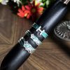 Simple Personality Mint Green Enamel Asterism Ring