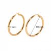 Stainless Steel Exaggerated Circle Hollow High-grade Earrings