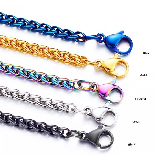 Men's And Women's Keel Flower Basket Stainless Steel Chain