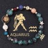 Natural Stone Twelve Constellations Bracelets Cut Hemp Stone Fashion