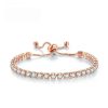 Simple Stainless Steel Material Square Zircon Crystal Bracelet