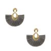 Water Drop Fan-shaped Tassel Earrings