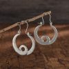 Creative Hollow Bohemian Beautiful Circle Pendant Earrings