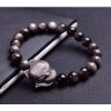 Obsidian Fox Single Ring Bracelet For Women