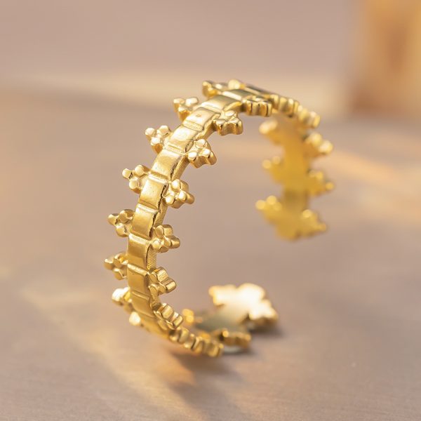 Open Adjustable Ring Retro Simple High-grade Titanium Steel Love
