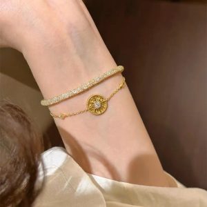 Goddess Mush Ice Bracelet Gold-plated Compass Niche High Sense Asterism