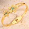 Personalized Flower Stainless Steel Bracelet For Women