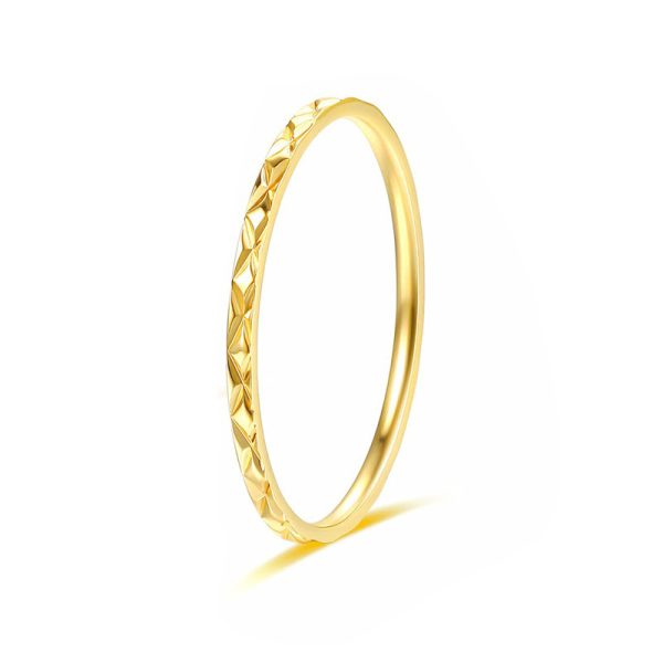 Korean Style Titanium Steel Simple Couple Ring