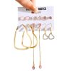 Creative Simple Retro Love Star Chain Earings Set