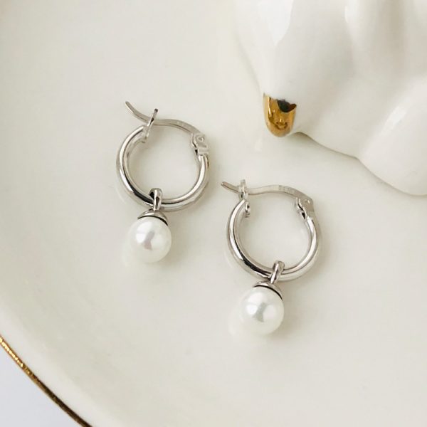 Women's Light Luxury Retro Sterling Silver Circle Earrings