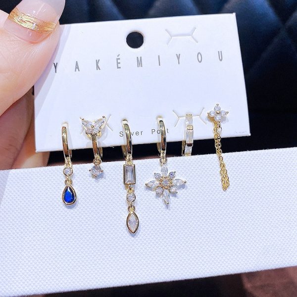 eb9c6522-33f6-4d86-a5ce-a98db022a7fd.jpg Zircon Earrings Senior Sense Blue Water Drop Set