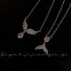 Women's Simple S925 Sterling Silver Fishtail Pendant Necklace