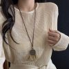 Retro Ethnic Style Tassel Long Pendant Necklace