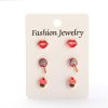 Personalized Oil Dripping Cartoon Animal Ear Stud Set