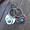 RETRO Geometric Circle Turquoise Earrings