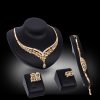 Popular Necklace And Earrings Alloy Four-piece Jewelry Set