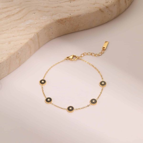 Light Luxury Fritillary Stainless Steel Bracelet 18K Gold Plating Exquisite Design Sense Ornament