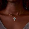 Hot Sale S925 Sterling Silver Necklace Women's High-grade Blue Zircon