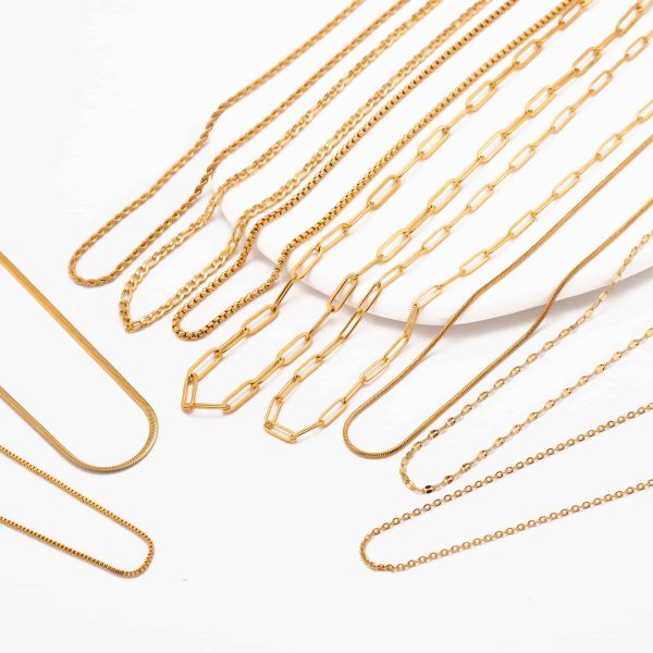 Stainless Steel Vacuum Vapor Plating 18K Gold Necklace