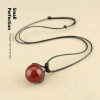 Red Agate Necklace Women's Simple All-matching Long Sweater Chain