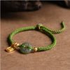 Corn Knot Hetian Jade Safety Buckle Bracelet