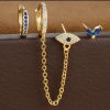Lady Temperament Trendy Earrings Buckle Stud 3-piece Set