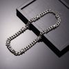 Cuban Link Chain Men Punk Knotted Bracelet Necklace
