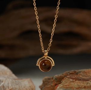 Women's Fashion Agate Splicing Square Candy Necklace