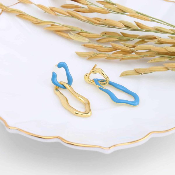 Sterling Silver Asymmetric Drop Earrings