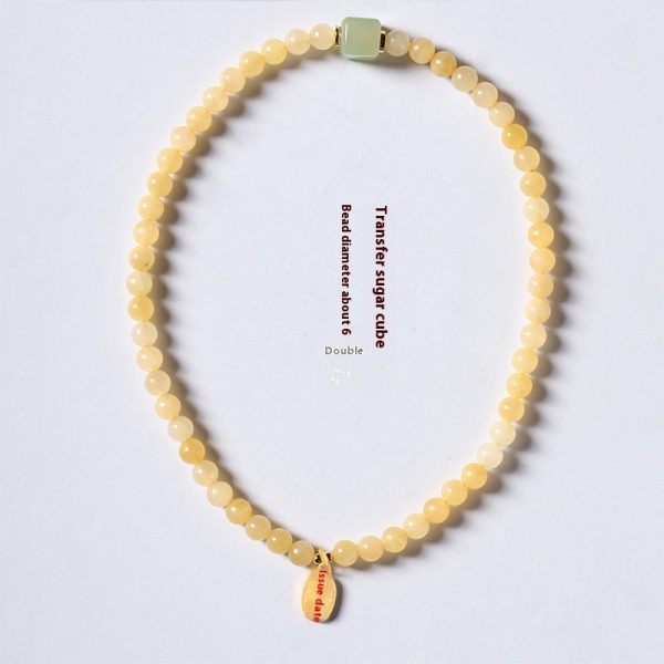 Women's Temperament Wild Six-word Mantra Barrel Beads Small Square Sugar Bead Bracelet