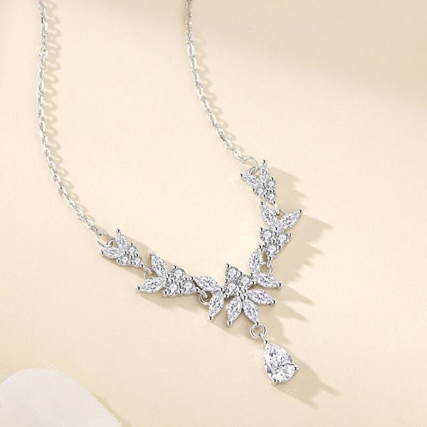 Autumn Summer New White Copper Romantic Wheat Necklace For Women