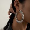 Female Exaggerated Retro Style Big Circle Earrings