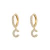 Women's Korean Style Small Earrings Half Circle