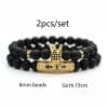 Natural Frosted Stone Bracelet Ethnic Style Hao Stone Crown Bracelet