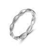 Simple Silver Jewlary Cross Twist Ring