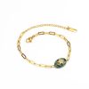 Retro Titanium Steel Plated 18K Gold Titanium Steel Bracelets Female