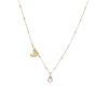 Ins Fashion Pearl Heart Pendant Clavicle Chain Stainless Steel