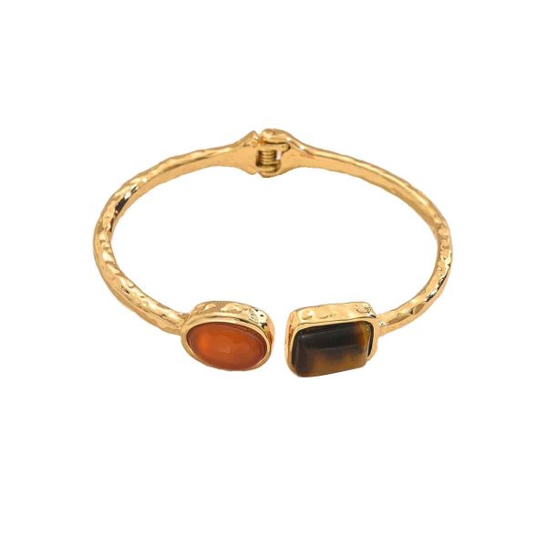 Bracelet Geometric Inlaid Gem Opening
